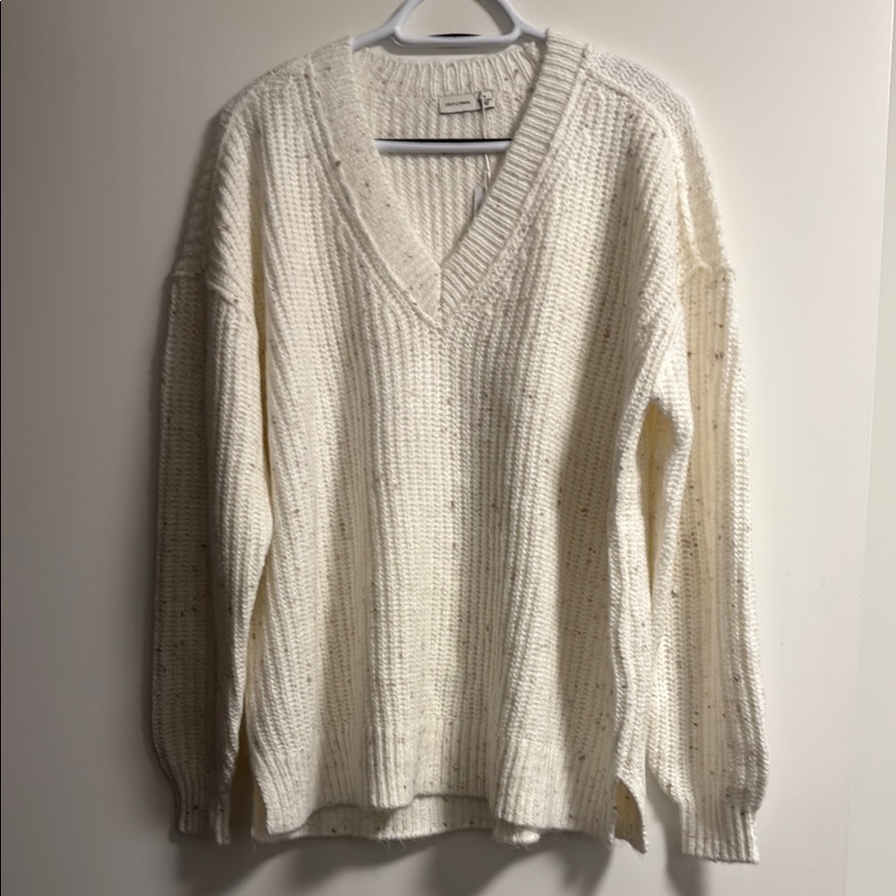 Speckled Cream Knit Sweater